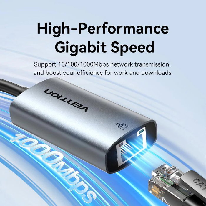 Vention Adaptador USB a RJ45 CEZHB 1000Mbps Gigabit Ethernet